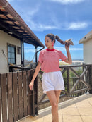 T-SHIRT FRANCESCA LISTRADA VERMELHA