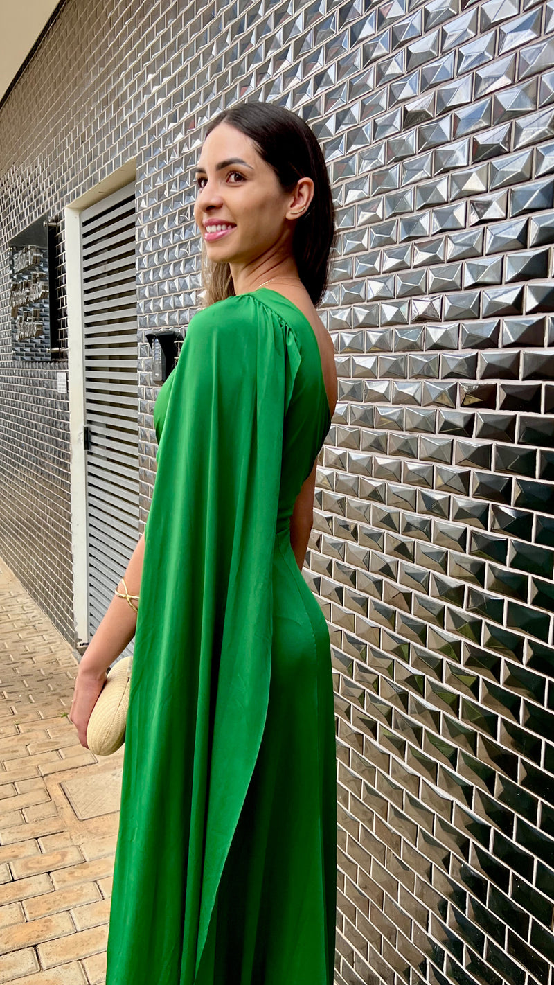 VESTIDO LONGO FLUITY VERDE BANDEIRA