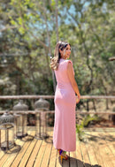 VESTIDO FESTA MIDI ESTRUTURADO ROSE