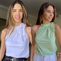 KIT 2 BLUSAS - Amarração pescoço