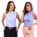 KIT 2 BLUSAS - Amarração pescoço