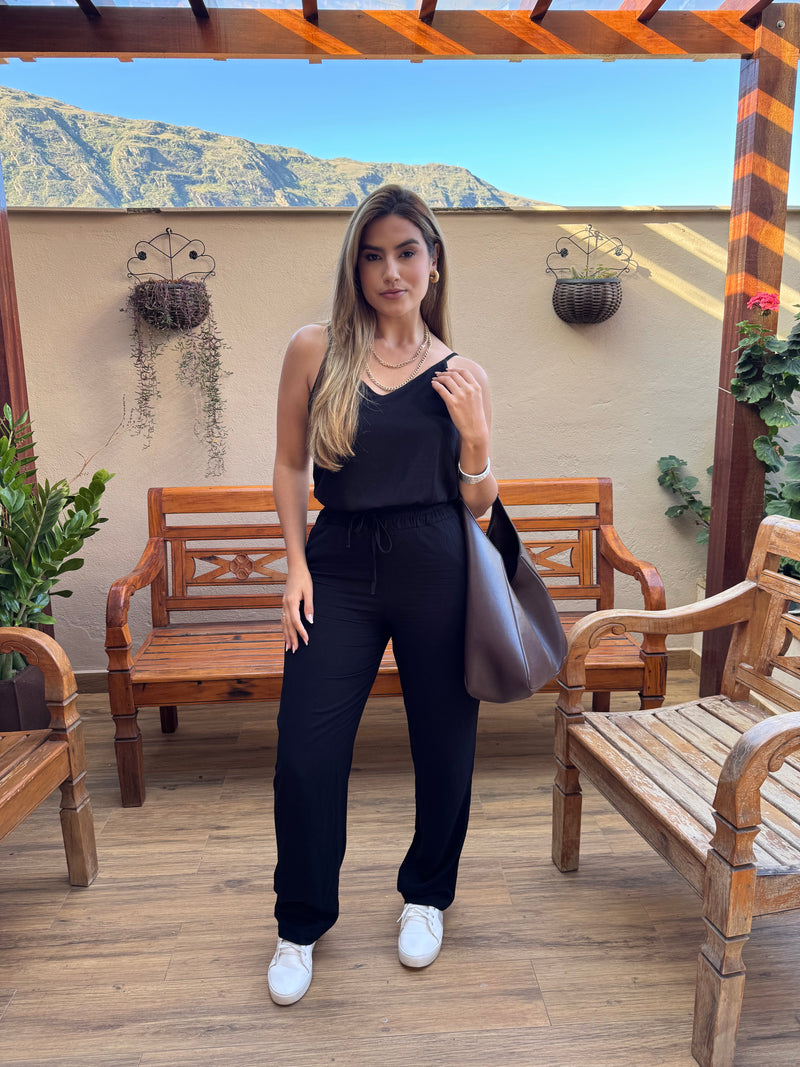 CONJUNTO REGATA E CALÇA INGRID PRETO