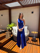 VESTIDO  LONGO OMBRO SÓ AZUL