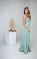 VESTIDO  LONGO OMBRO SÓ VERDE