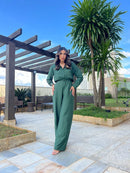 CONJUNTO FEMININO CALÇA E CAMISA VERDE