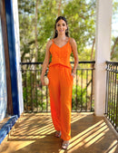 CONJUNTO REGATA E CALÇA INGRID LARANJA